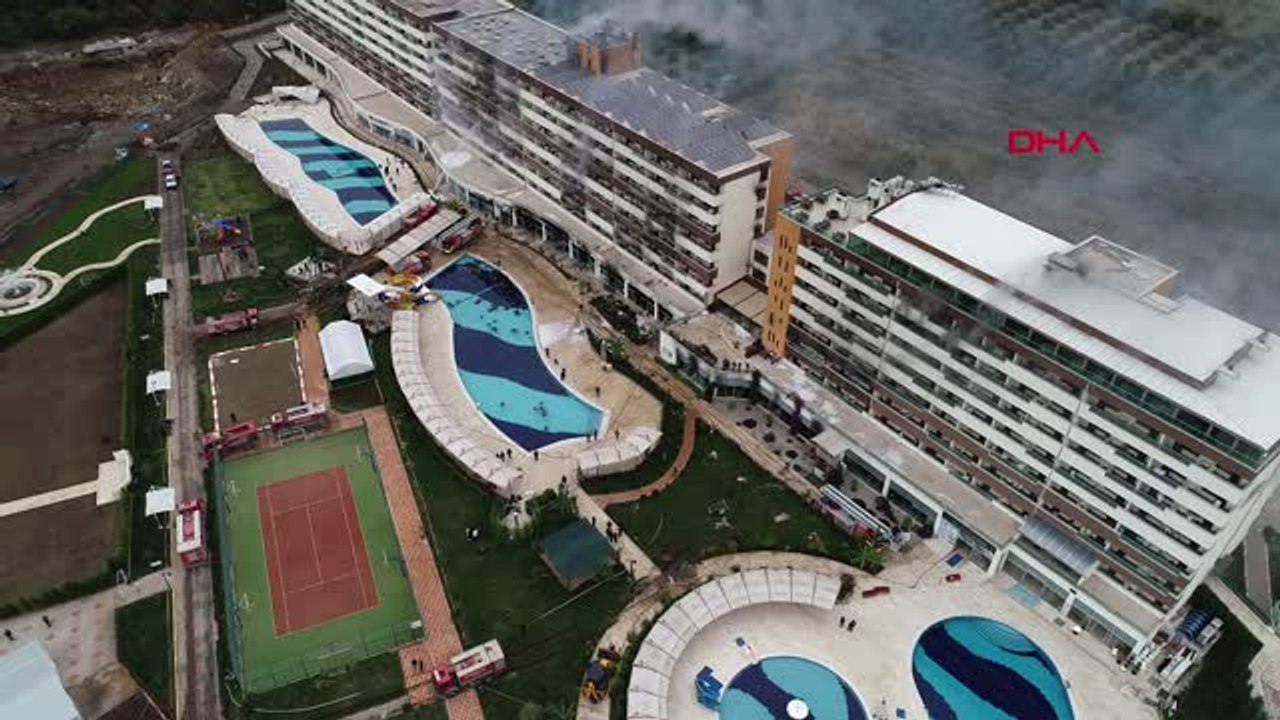 Hatay Termal Otelde Yangın Çıktı, Kalanlar Tahliye Ediliyor- Ek Drone 2