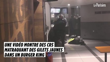 Une vidéo montre des CRS matraquant des Gilets jaunes dans un Burger King (Le Parisien)