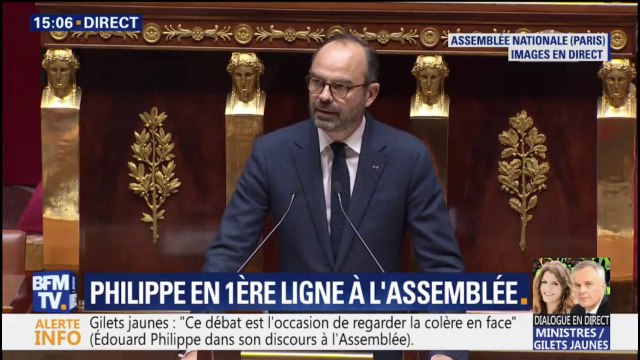 Gilets jaunes: Cette colère est celle de la France qui travaille , déclare Edouard Philippe devant l'Assemblée naitonale