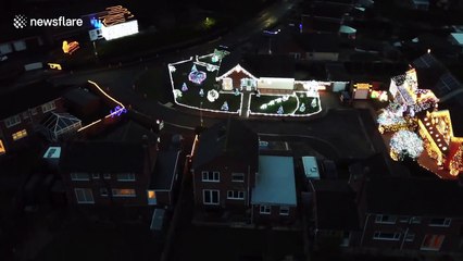 Magical Christmas light display of 'Britain's most festive street'