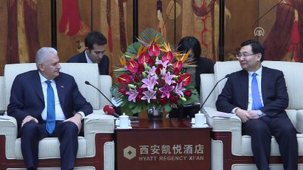 TBMM Başkanı Yıldırım, Şaanşi Eyalet Halk Kongresi Daimi Komitesi Başkanı Hu ile görüştü - ŞİAN