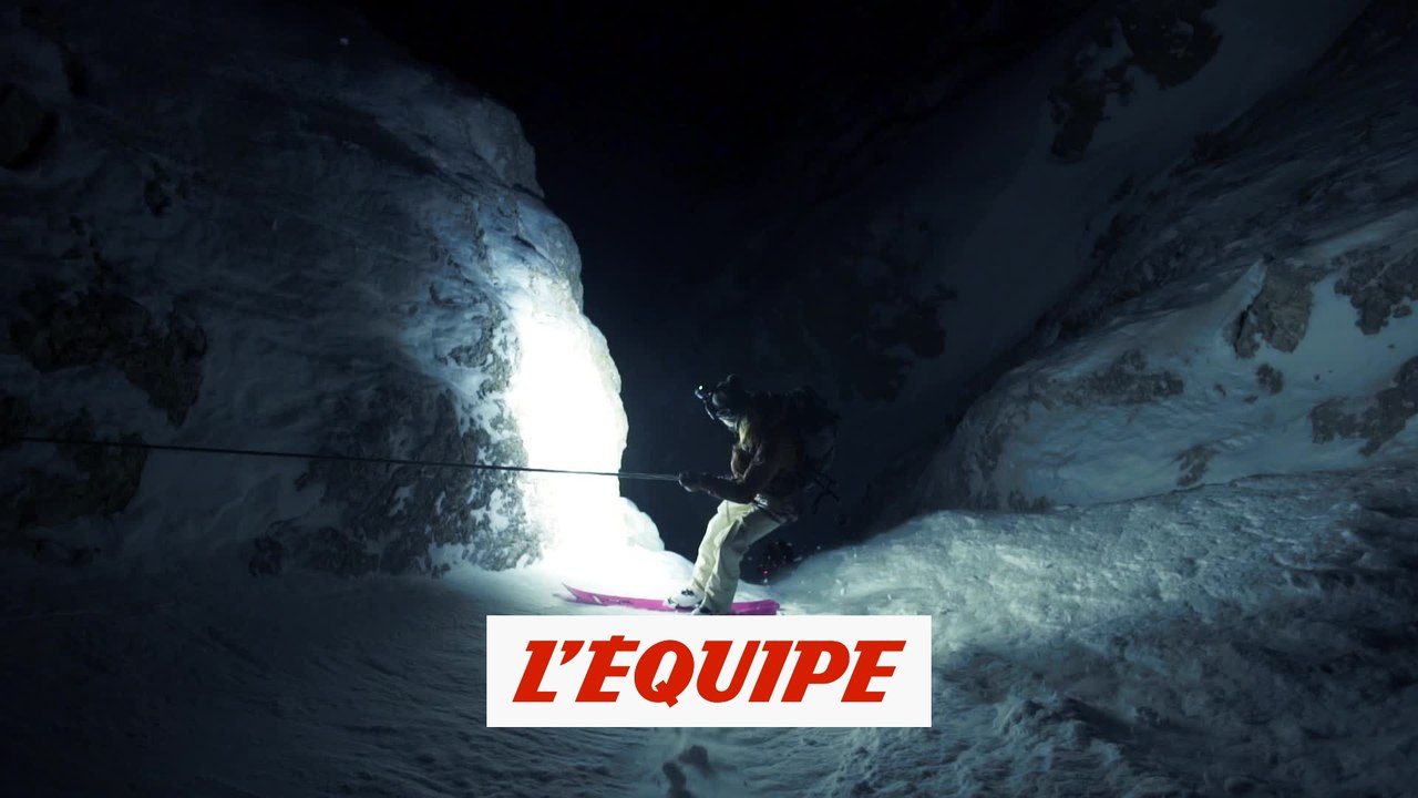 une magnifique sortie nocturne dans les couloirs des Dolomites - Adrénaline - Ski freeride