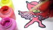 PJ Masks Glitter Learn Colors coloring and drawing for Kids , Toddlers Toy Art with Nursery Rhymes
