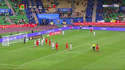 الشوط الاول مباراة تونس و الجزائر 2-1 كاس افريقيا 2017
