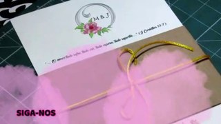 DIY – Tutorial Completo Convite de Casamento Rústico Floral - Faça você mesmo seu convite de casamento