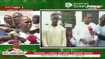 Levée du corps de SLN - Son fils Cheikh Niasse  : 