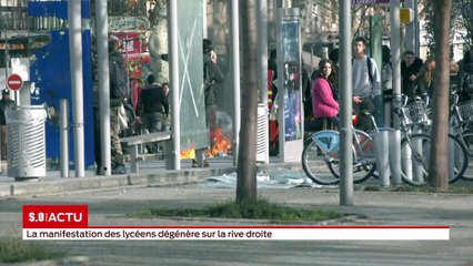 La manifestation des lycéens dégénère sur la rive droite