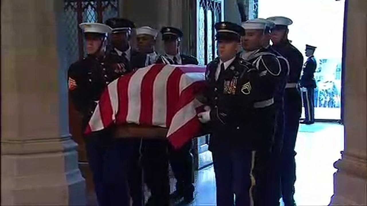 Trumps Seem To Be The Only Ones Not Singing At Bush Funeral Video 