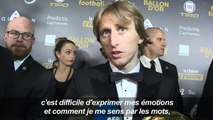 Modric fier et heureux de son Ballon d'Or