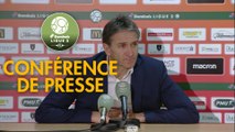 Conférence de presse RC Lens - Stade Brestois 29 (2-1) : Philippe  MONTANIER (RCL) - Jean-Marc FURLAN (BREST) - 2018/2019