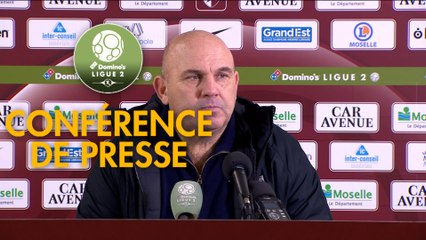 Conférence de presse FC Metz - Red Star  FC (2-0) : Frédéric  ANTONETTI (FCM) - Faruk HADZIBEGIC (RED) - 2018/2019