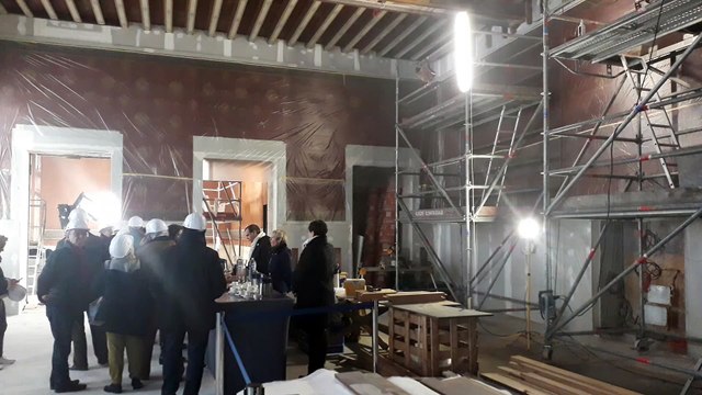 La salle des fêtes de la Mairie de La Rochelle en cours de rénovation