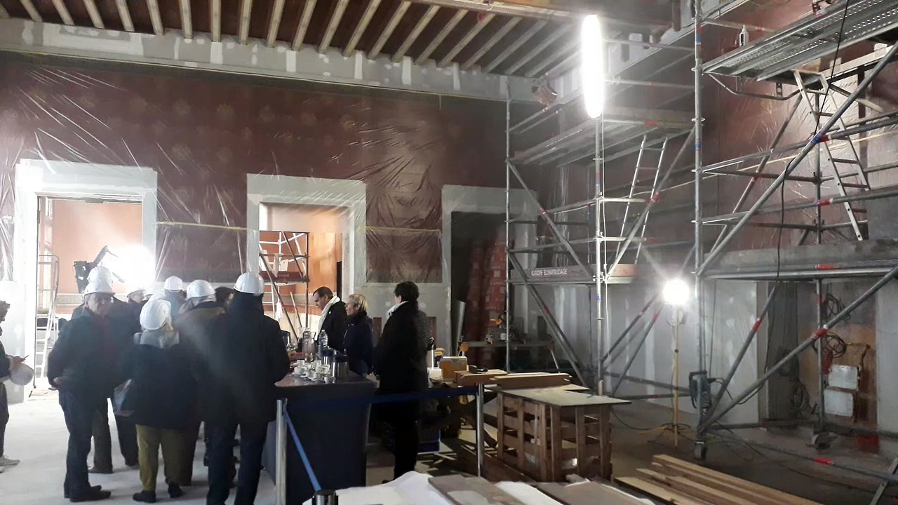 La salle des fêtes de la Mairie de La Rochelle en cours de rénovation