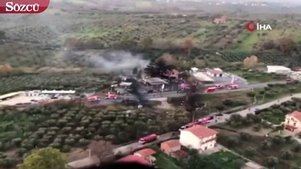 İtalya’da akaryakıt istasyonunda yangın