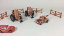 Disney Pixar Cars Tractor Tipping Set Disney Parks Exclusive Lightning McQueen Tow Mater Unboxing De