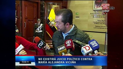 Vicuña no será sometida a juicio político