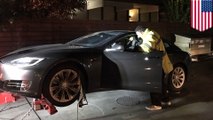 Polisi hentikan pengemudi Tesla yang ketiduran di mobil autopilot - TomoNews