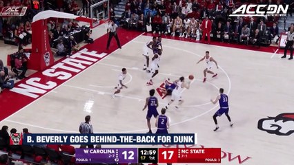 Braxton Beverly Behind-The-Back Pass Leads To NC State Dunk
