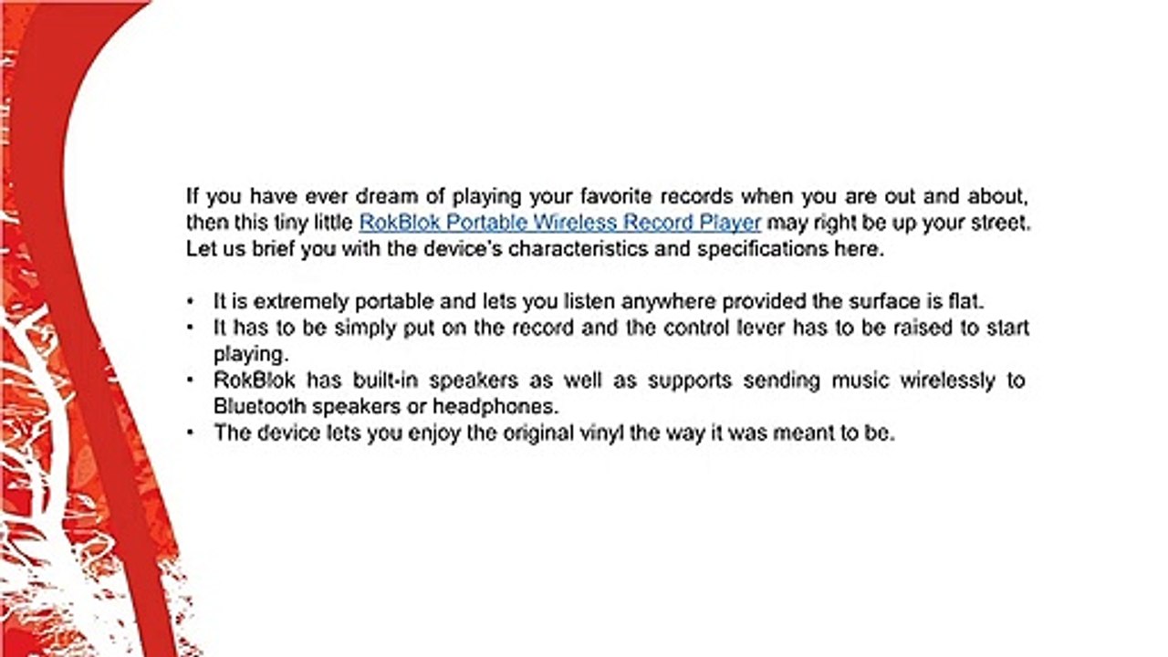 Sneak Peek Onto Rokblok Wireless Record Player