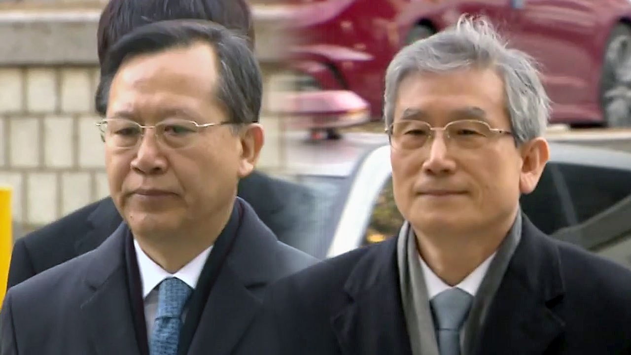 박병대·고영한, 영장실질심사 출석...묵묵부답 / YTN