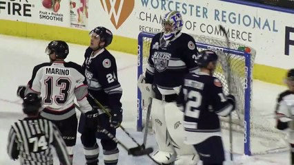 ECHL Brampton Beast 3 at Worcester Railers HC 2 in OT