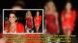RHOC's Tanya Bardsley puts on a VERY busty display in plunging latex dress with Christine McGuinness