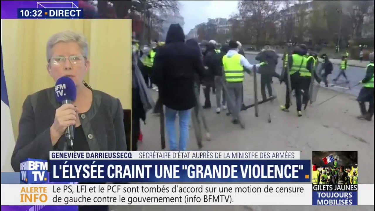 Geneviève Darrieussecq: "Les soldats ne sont ni entraînés, ni équipés pour faire du maintient de l'ordre"