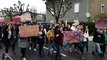 Une centaine de lycéens d'Aaragon défile dans les rues du centre ville d'Héricourt