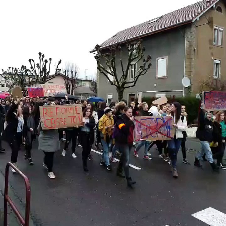 Une centaine de lycéens d'Aaragon défile dans l...