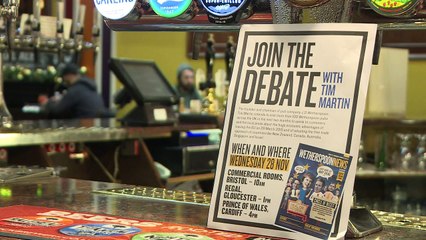 Britischer Kneipen-Chef wirbt für No-Deal-Brexit