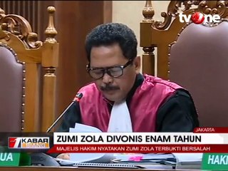 Zumi Zola Divonis Enam Tahun Penjara