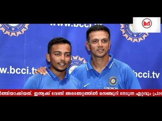 രാജ്‌കോട്ട്: അരങ്ങേറ്റ ടെസ്റ്റില്‍ തന്നെ സെഞ്ചുറി പൂര്‍ത്തിയാക്കി ഇന്ത്യന്‍ താരം പൃഥ്വി ഷാ