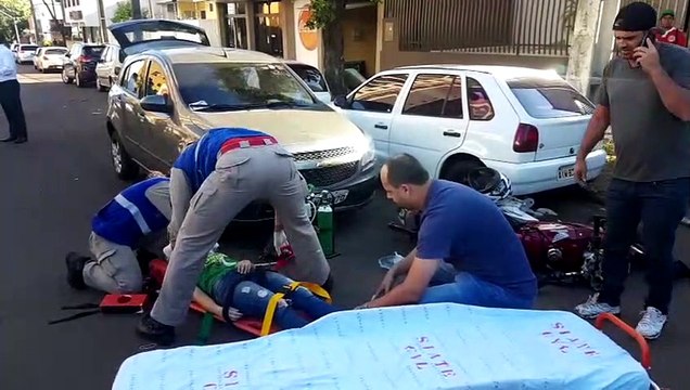 Grave colisão de trânsito é registrada no centro