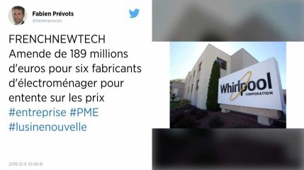 Électroménager. Six fabricants sanctionnés pour entente sur les prix.