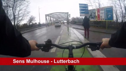 Zones dangereuses à vélo : l'exemple de la piste entre Mulhouse et Lutterbach