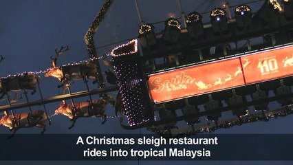 Christmas sleigh restaurant rides into tropical Malaysia