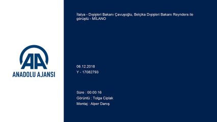 Dışişleri Bakanı Çavuşoğlu, Belçika Dışişleri Bakanı Reynders ile görüştü - MİLANO