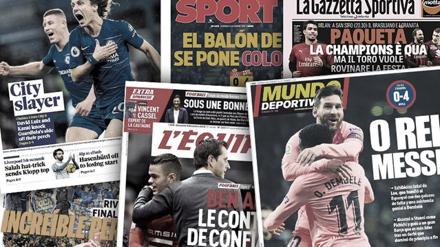 Le retour fracassant du roi Messi, les tabloïds se régalent après la défaite de City