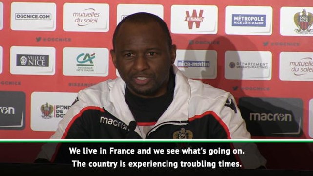 France is experiencing troubling times - Vieira on Monaco-Nice postponement