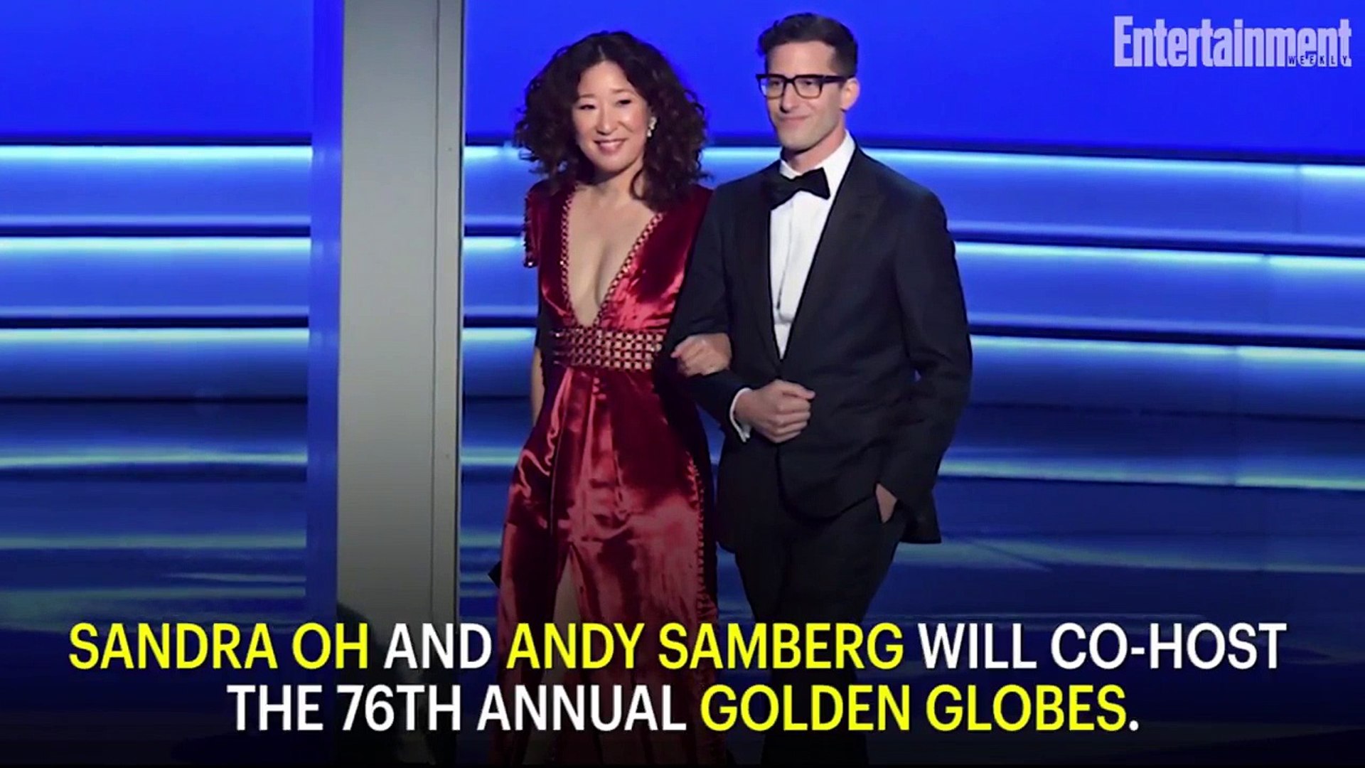 ⁣Sandra Oh, Andy Samberg To Host 2019 Golden Globes Next Month - News Flash - Entertainment Weekly