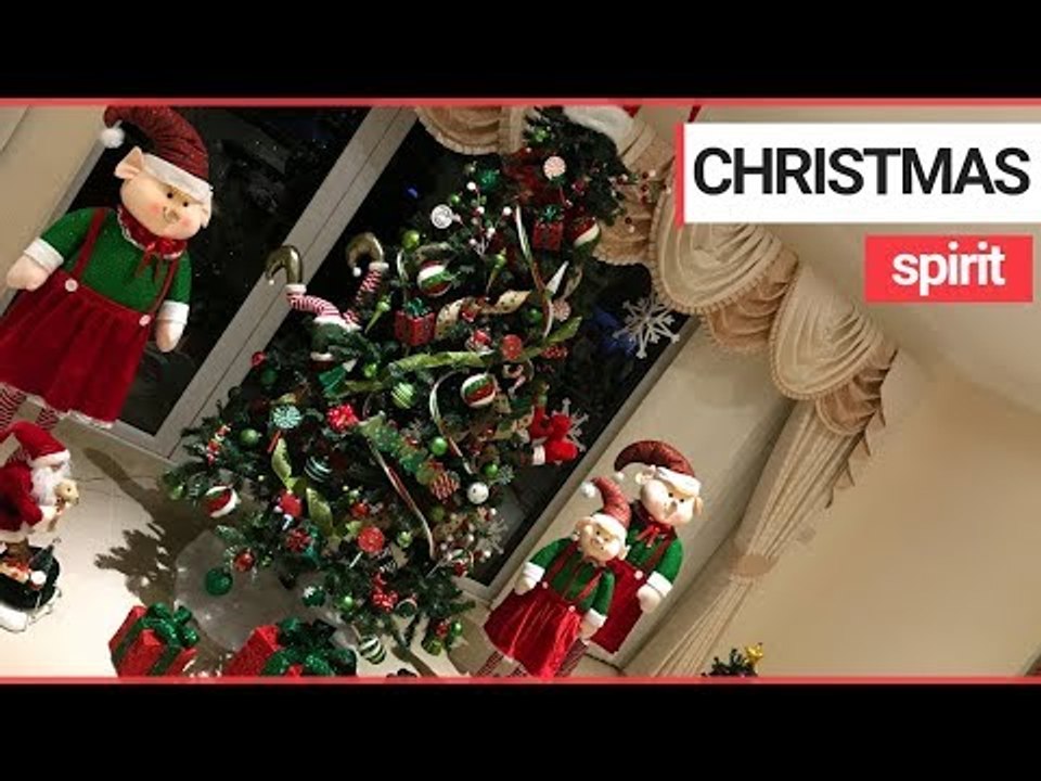Mum spends £3k on Christmas decorations to create incredible DIY winter wonderland | SWNS TV