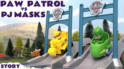 Paw Patrol vs PJ Masks Fun Bowling Game Toy Story Kids Video with Chase and Catboy, a Rescue Competition for kids