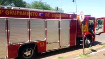 Bombeiros são acionados para combate a incêndio