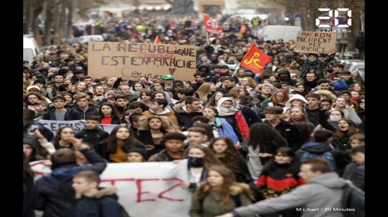 Lille: Manifestation de lycéens contre Parcoursup