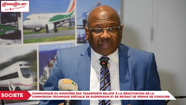 Communiqué du ministère des transports relatif à la réactivation de la commission technique spéciale de suspension et de retrait de permis de conduire