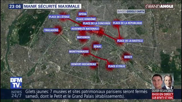 Un dispositif de sécurité exceptionnel sera déployé pour la manifestation des gilets jaunes de samedi