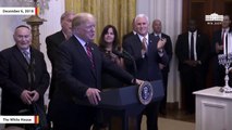 'Four More Years' Chant Erupts During Trump's Hanukkah Remarks