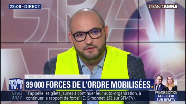 Côme Dunis (gilet jaune de Montargis): Nous ferons une chaîne humaine à l'Arc de Triomphe en signe de protection des CRS