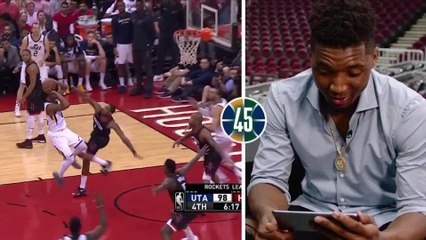 Donovan Mitchell Reacts To Playoff Dunk Vs Rockets