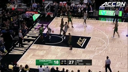 Charlotte vs. Wake Forest Basketball Highlights (2018-19)